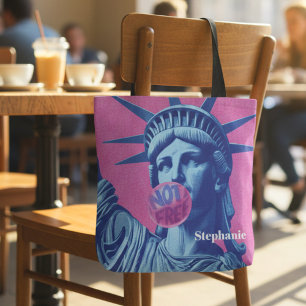 Tote Bag Liberté n'est pas libre Retro Pop Statue de la Lib
