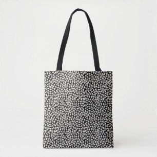 Tote Bag Liberty petites fleurs blanches noir