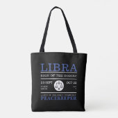 Tote Bag Libra Sign of the Zodiac, astrologie (Dos)