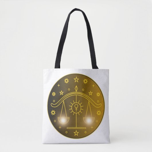 Tote Bag Libra Zodiac Emblem | Minimal Celestial Symbol (Devant)