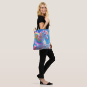 Tote Bag Licorne Danseuse Ailé Arc-en-ciel (Sur le modèle)