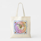 Tote Bag Licorne de Pégase blanche cabrée (Dos)