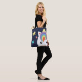 Tote Bag Licorne et étoiles (Sur le modèle)