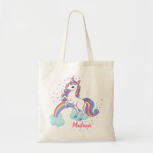 Tote Bag Licorne Magique et Arc-en-Ciel Coloré