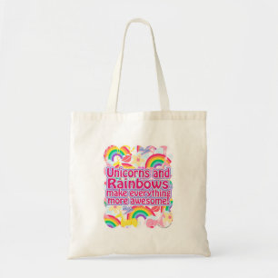 Tote Bag Licornes et arcs-en-ciel