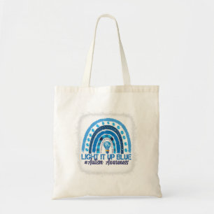 Tote Bag Light It Up Blue Rainbow