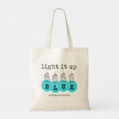 Tote Bag Light It Up Blue Sensibilisation sur l'autisme Pre (Dos)