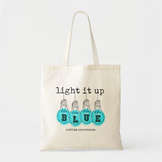 Tote Bag Light It Up Blue Sensibilisation sur l'autisme Pre (Devant)
