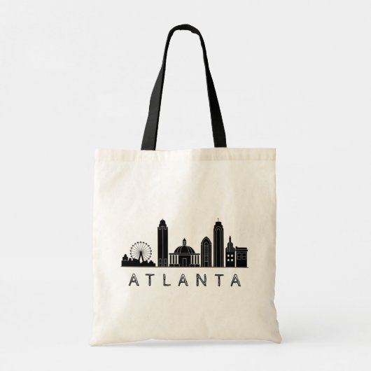 Tote Bag Ligne aérienne stylisée moderne Atlanta Georgia (Dos)