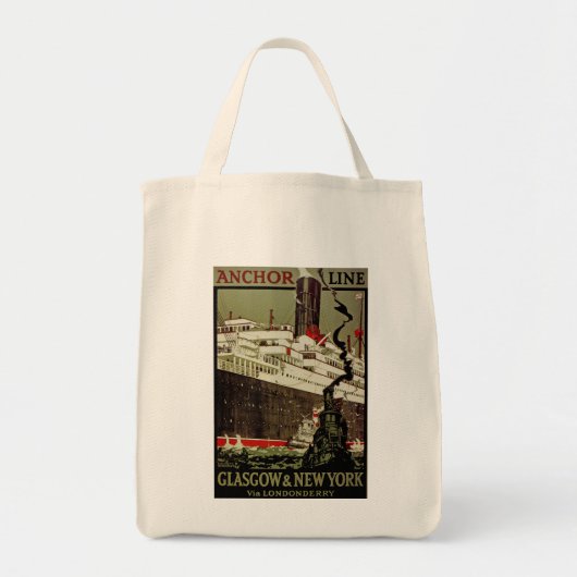 Tote Bag Ligne Ancre ~ Glasgow-New York (Devant)