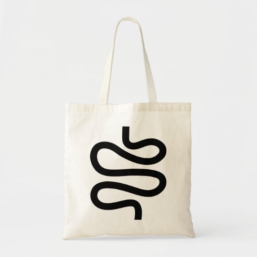 Tote Bag Ligne courbe - Noir (Devant)