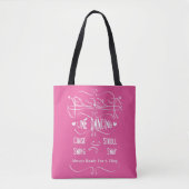 Tote Bag Ligne d'amour Danser Chase Flâne Flèche Flèche Gra (Devant)