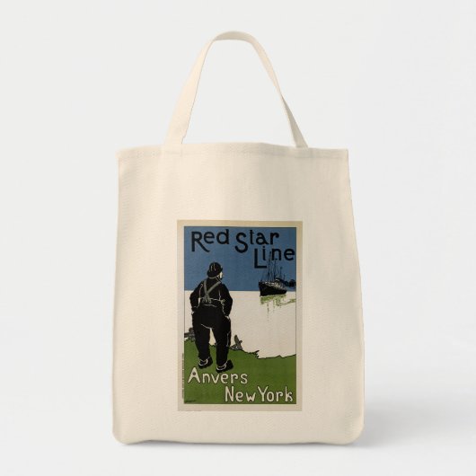 Tote Bag Ligne étoile rouge (Devant)