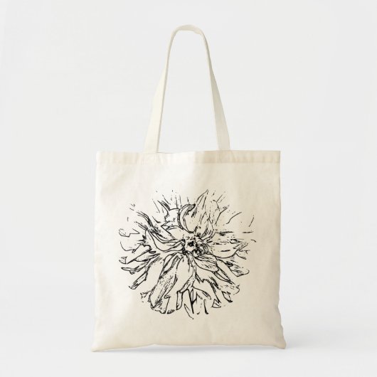 Tote Bag Ligne Fleur naturelle Belle (Devant)