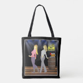 Tote Bag Ligne signe de femmes de danse avec prudence (Dos)