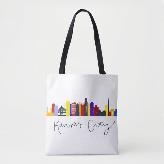 Tote Bag Ligne Skyline de Kansas City (Devant)