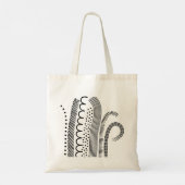 Tote Bag Lignes Abstraites - Noir (Dos)