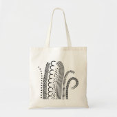 Tote Bag Lignes Abstraites - Noir (Devant)