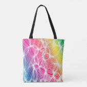 Tote Bag Lignes arc-en-ciel courbes (Dos)