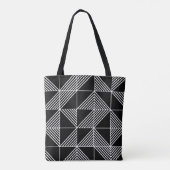 Tote Bag Lignes Art Déco Noir (Dos)