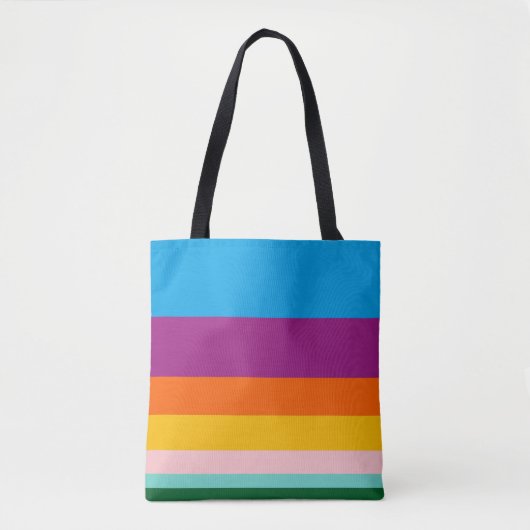 Tote Bag Lignes colorées (Devant)