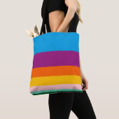 Tote Bag Lignes colorées (De près)