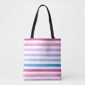 Tote Bag Lignes colorées (Devant)