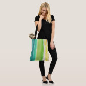 Tote Bag Lignes Colorées  (Sur le modèle)