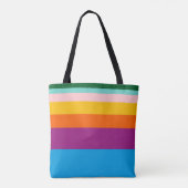 Tote Bag Lignes colorées (Dos)