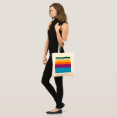 Tote Bag Lignes colorées (Devant (modèle))
