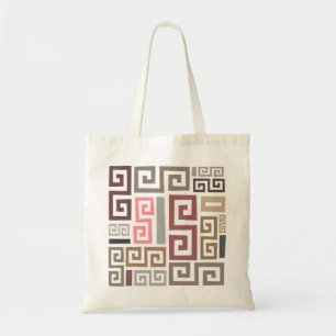Tote Bag lignes colorées artistiques abstraites modernes