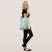 Tote Bag Lignes de couleurs arc-en-ciel