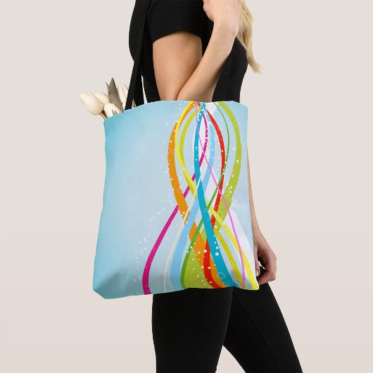 Tote Bag Lignes de couleurs arc-en-ciel