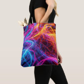 Tote Bag Lignes de néon (De près)