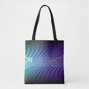 Tote Bag Lignes de néon brillant arrière - plan avec style