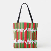 Tote Bag Lignes découpées - Rouge et vert (Dos)