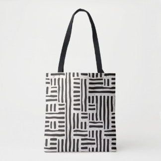 Tote Bag Lignes dessinées à la main, texture grossière et t