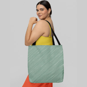 Tote Bag Lignes diagonales dans un motif de couleur vert cl