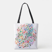 Tote Bag Lignes et points abstraits (Dos)