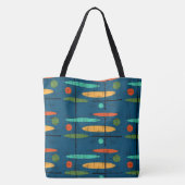 Tote Bag Lignes et points Ovales rétro (Dos)