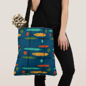 Tote Bag Lignes et points Ovales rétro (De près)