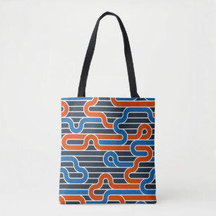 Tote Bag Lignes géométriques torsadées Vintages