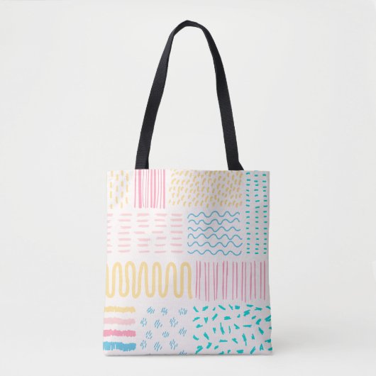 Tote Bag Lignes motifs (Devant)