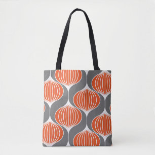 Tote Bag Lignes ondulées : motif vintage géométrique.
