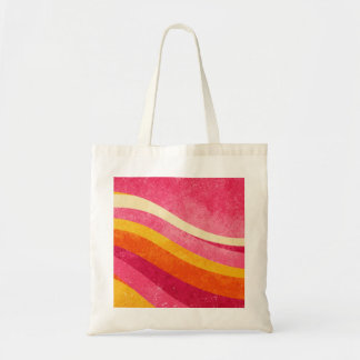 Tote Bag Lignes ondulées rétro – Fond de couleur vintage