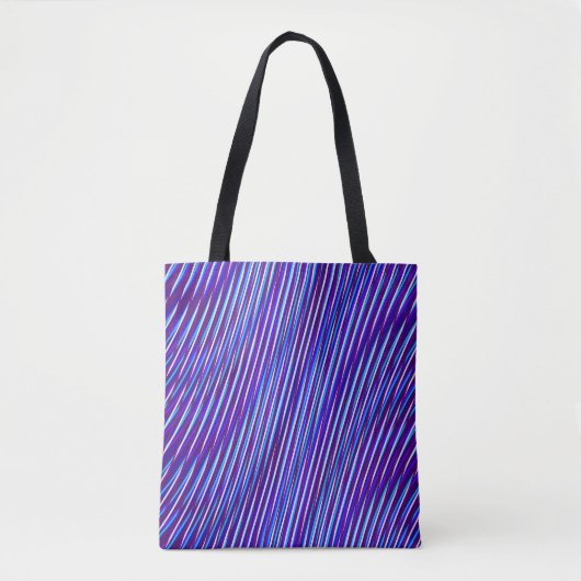 Tote Bag Lignes pourpres et bleues - Psychédélique, Trippy (Devant)