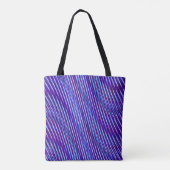 Tote Bag Lignes pourpres et bleues - Psychédélique, Trippy (Dos)