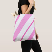 Tote Bag Lignes roses (De près)