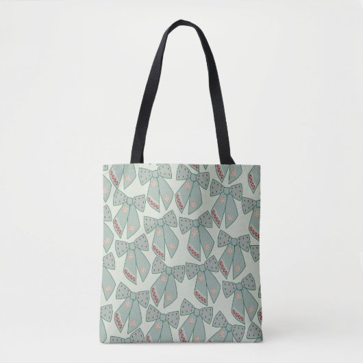 Tote Bag Lignes vertes Sage (Devant)