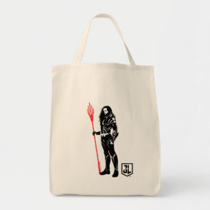Tote Bag Ligue de Justice Aquaman Pose Noir Pop Art
